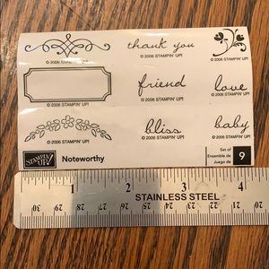Noteworthy rubber stamps